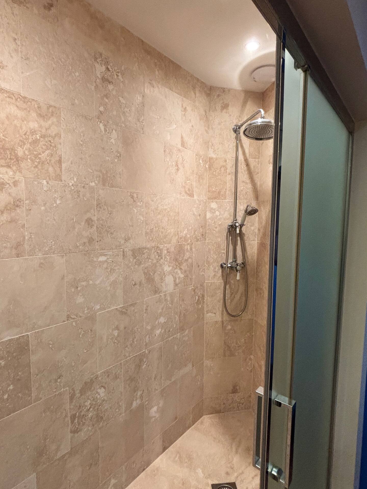Pool room shower